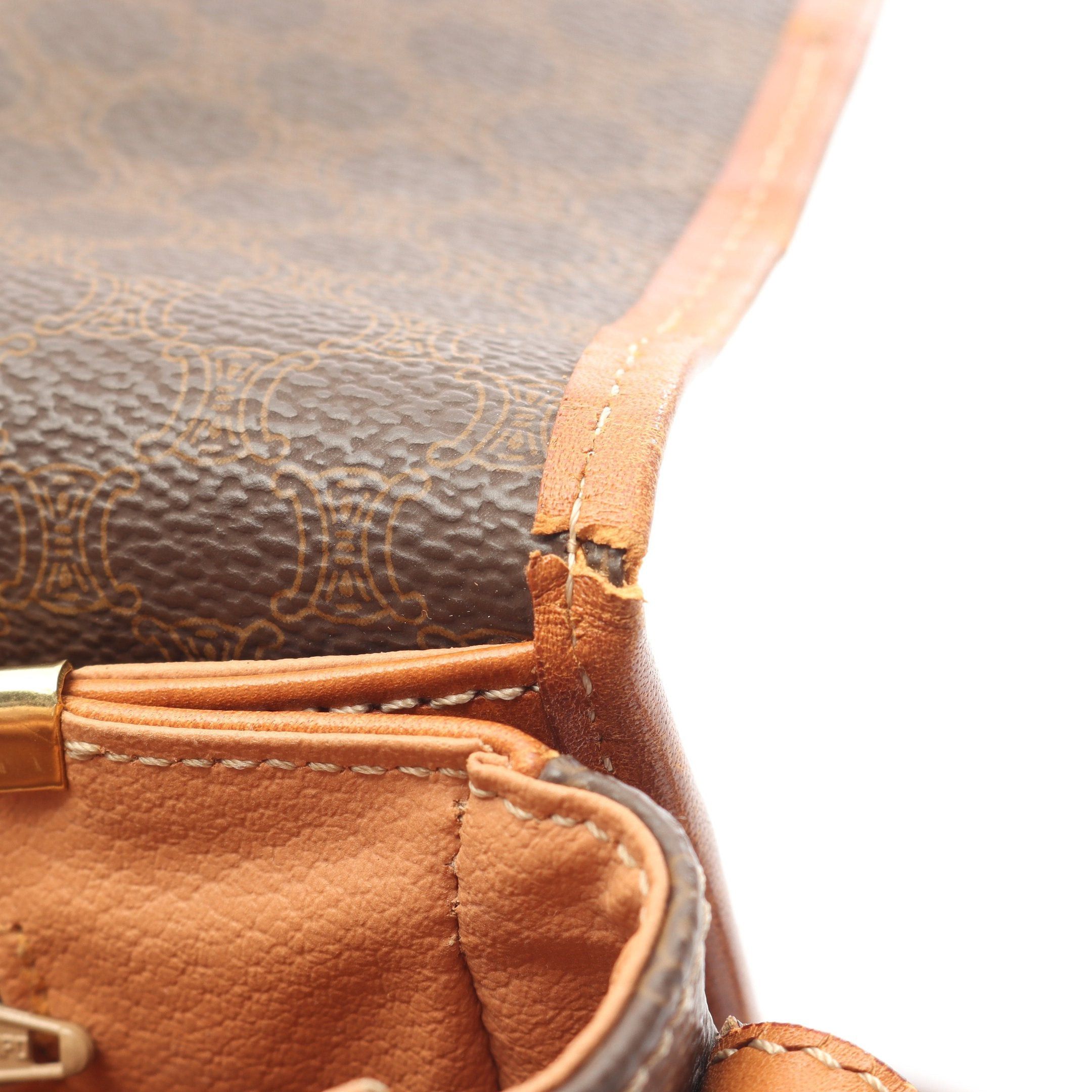 Celine Celine Macadam Shoulder Bag Leather Brown Size ONE SIZE - 7 Thumbnail
