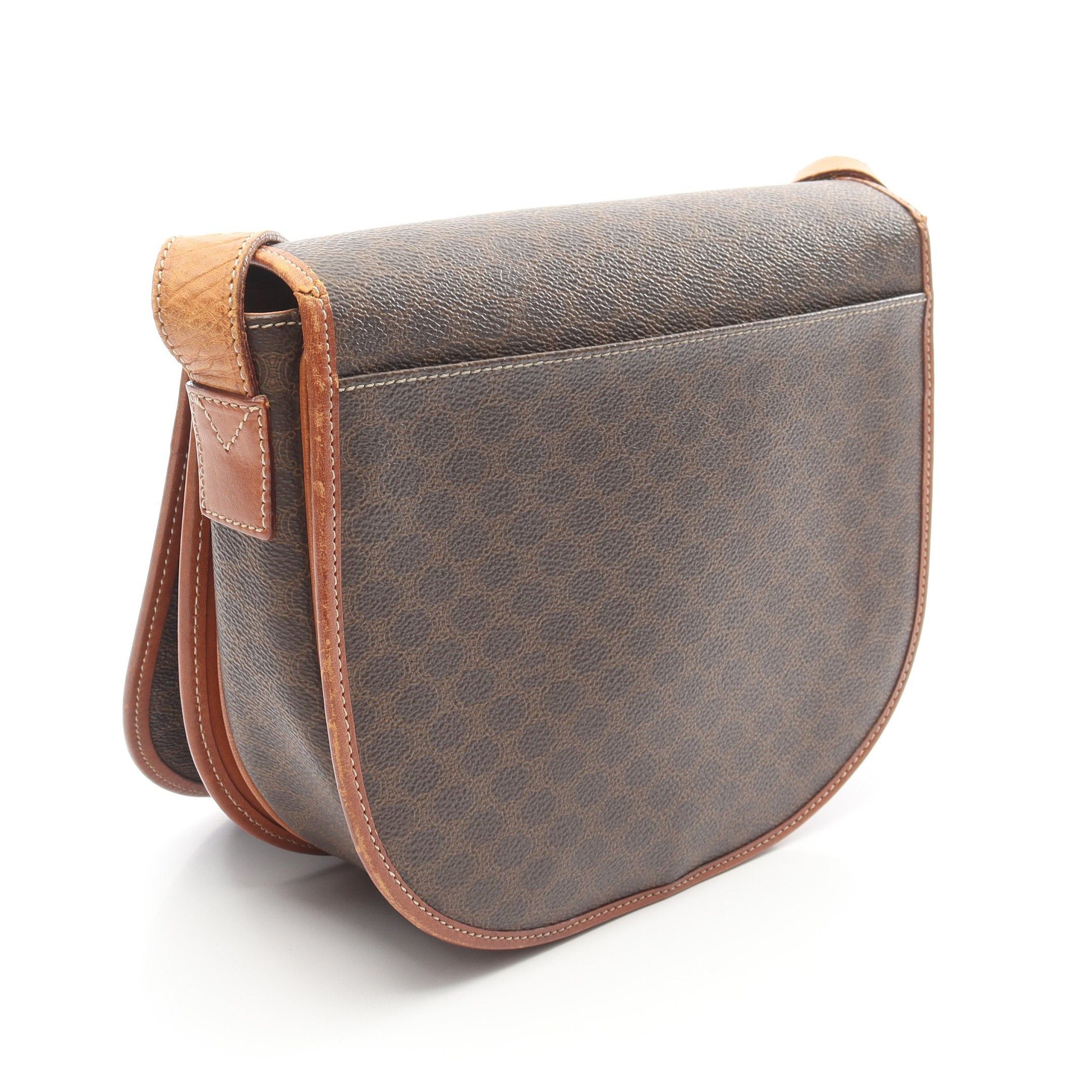 Celine Celine Macadam Shoulder Bag Leather Brown Size ONE SIZE - 2 Thumbnail