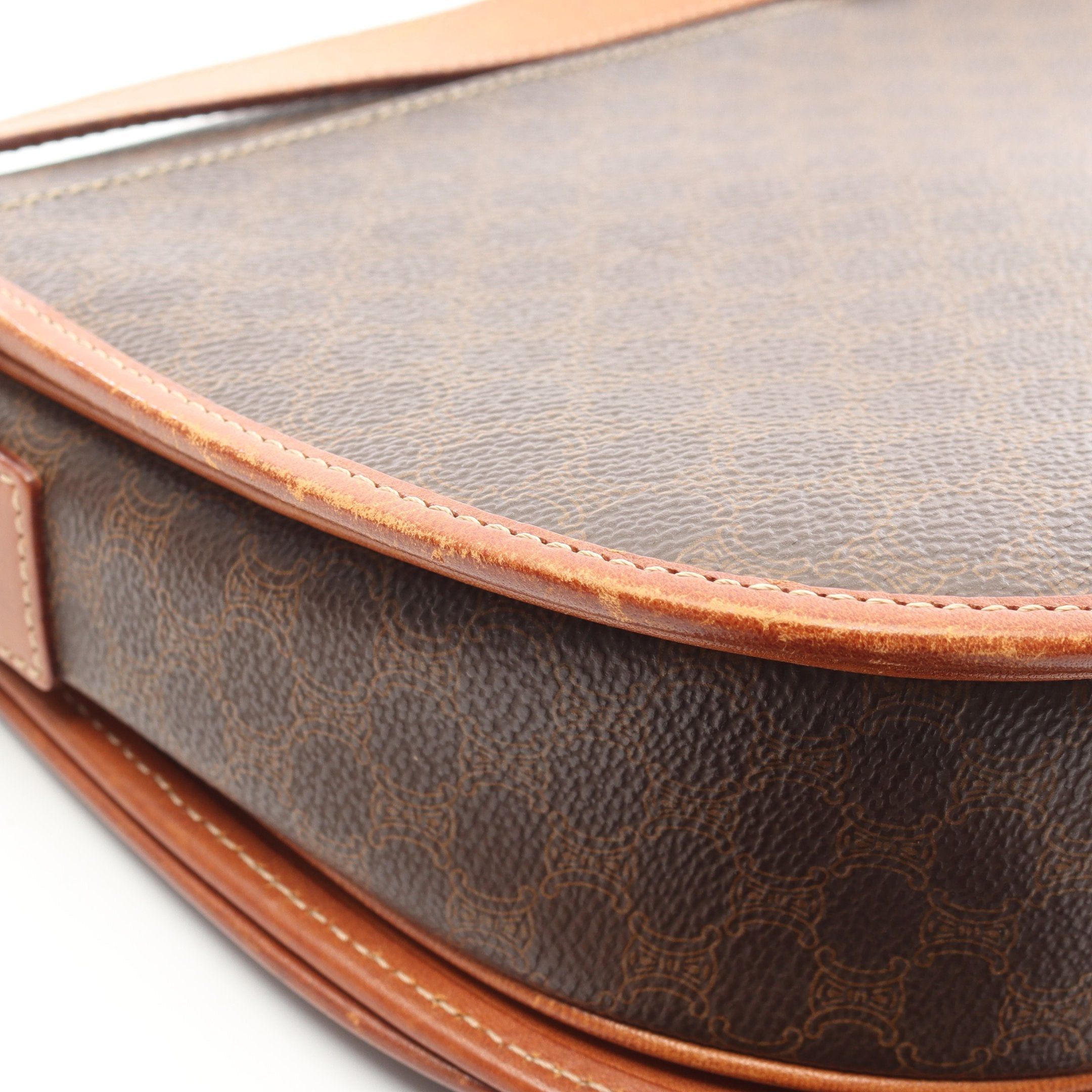 Celine Celine Macadam Shoulder Bag Leather Brown Size ONE SIZE - 10 Thumbnail