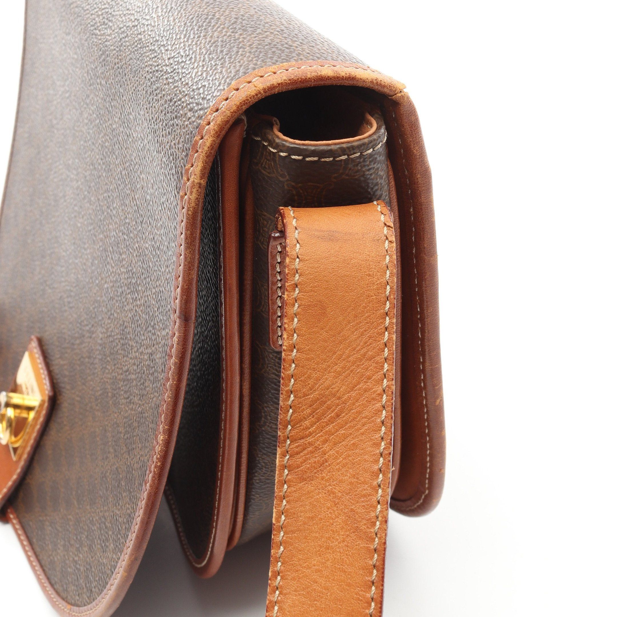 Celine Celine Macadam Shoulder Bag Leather Brown Size ONE SIZE - 12 Thumbnail