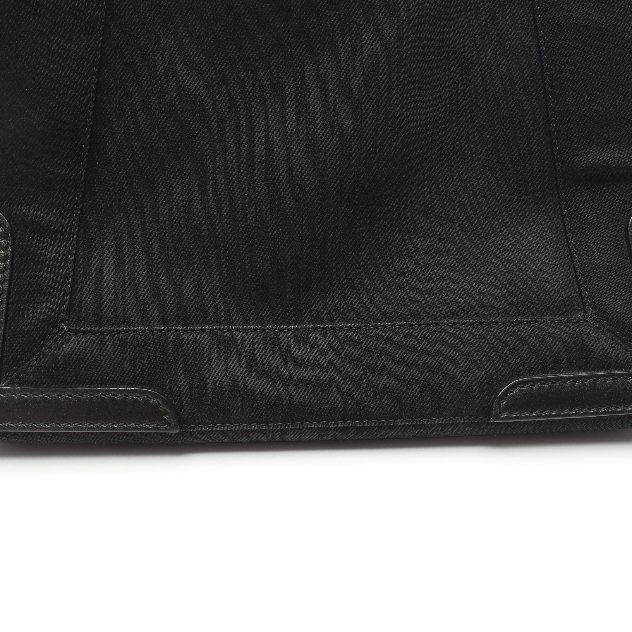 Balenciaga Balenciaga Navy Cabas S Hippopotamus Handbag Tote Bag Canvas Leather Black Size ONE SIZE - 8 Thumbnail