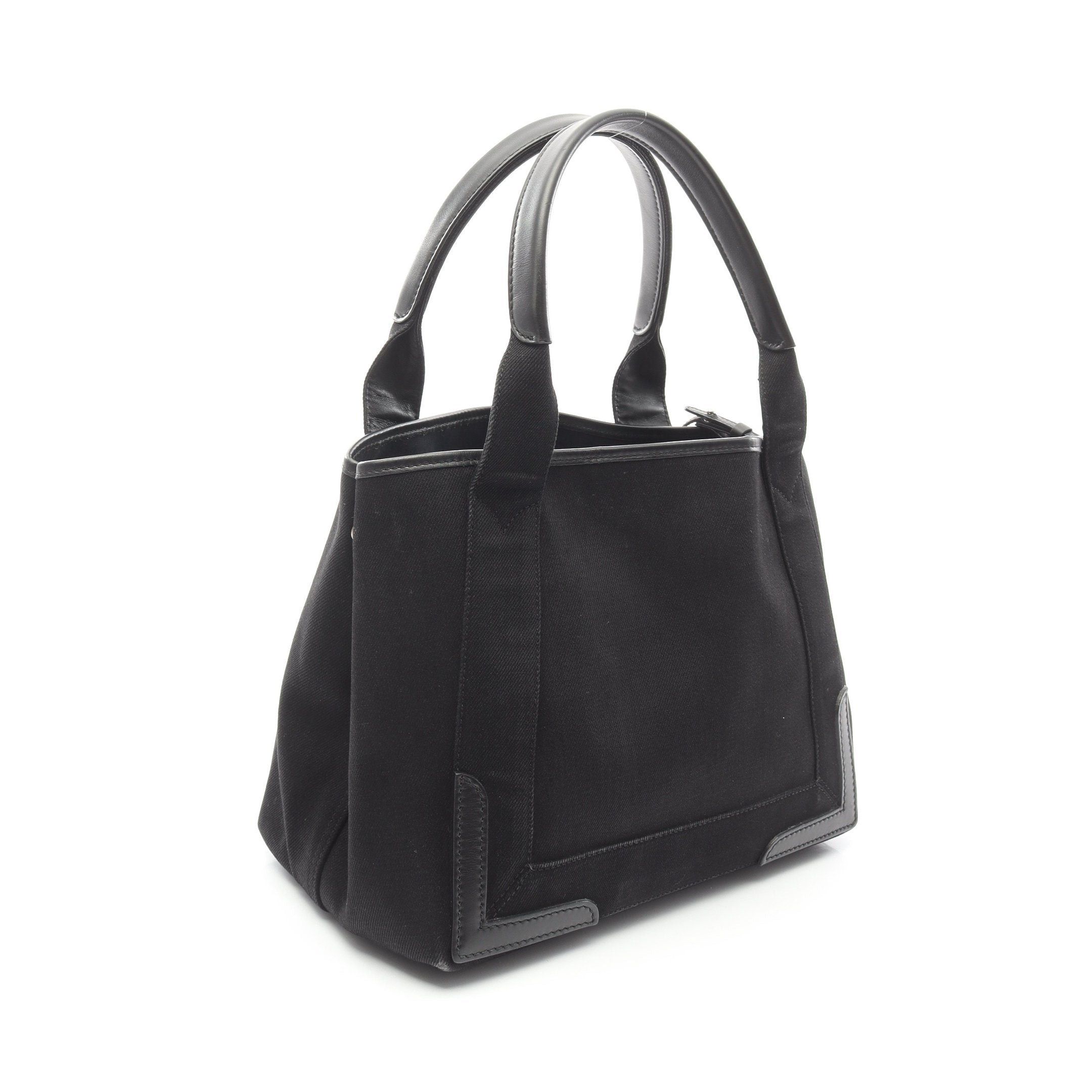Balenciaga Balenciaga Navy Cabas S Hippopotamus Handbag Tote Bag Canvas Leather Black Size ONE SIZE - 2 Thumbnail