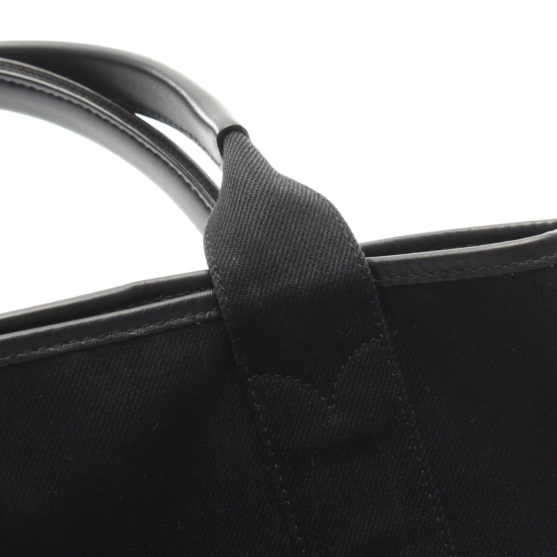 Balenciaga Balenciaga Navy Cabas S Hippopotamus Handbag Tote Bag Canvas Leather Black Size ONE SIZE - 9 Thumbnail