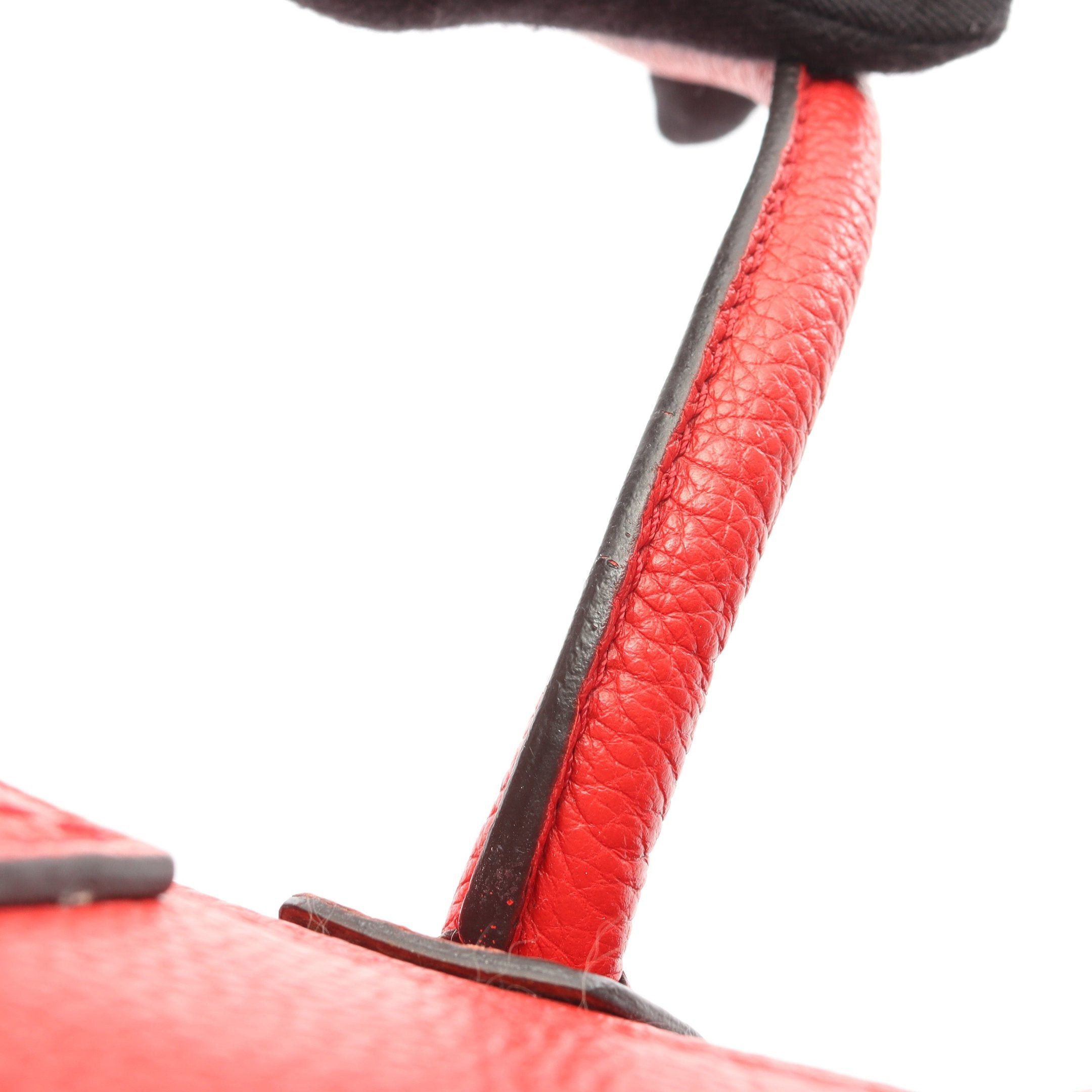 Celine Celine Luggage Micro Shopper Handbag Tote Bag Leather Red Size ONE SIZE - 7 Thumbnail