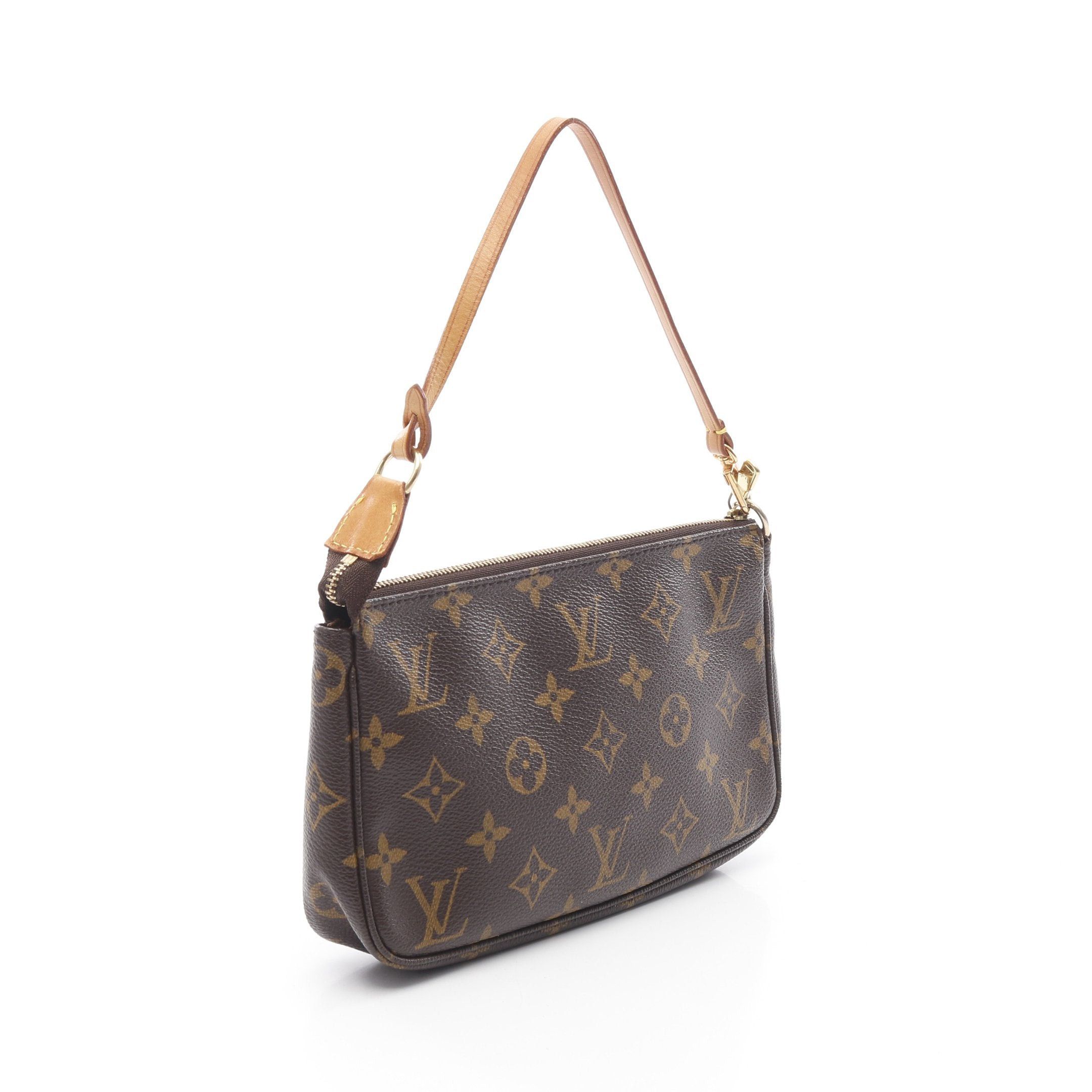 Louis Vuitton Louis Vuitton Pochette Accessoires Monogram Handbag Leather Brown Size ONE SIZE - 2 Thumbnail