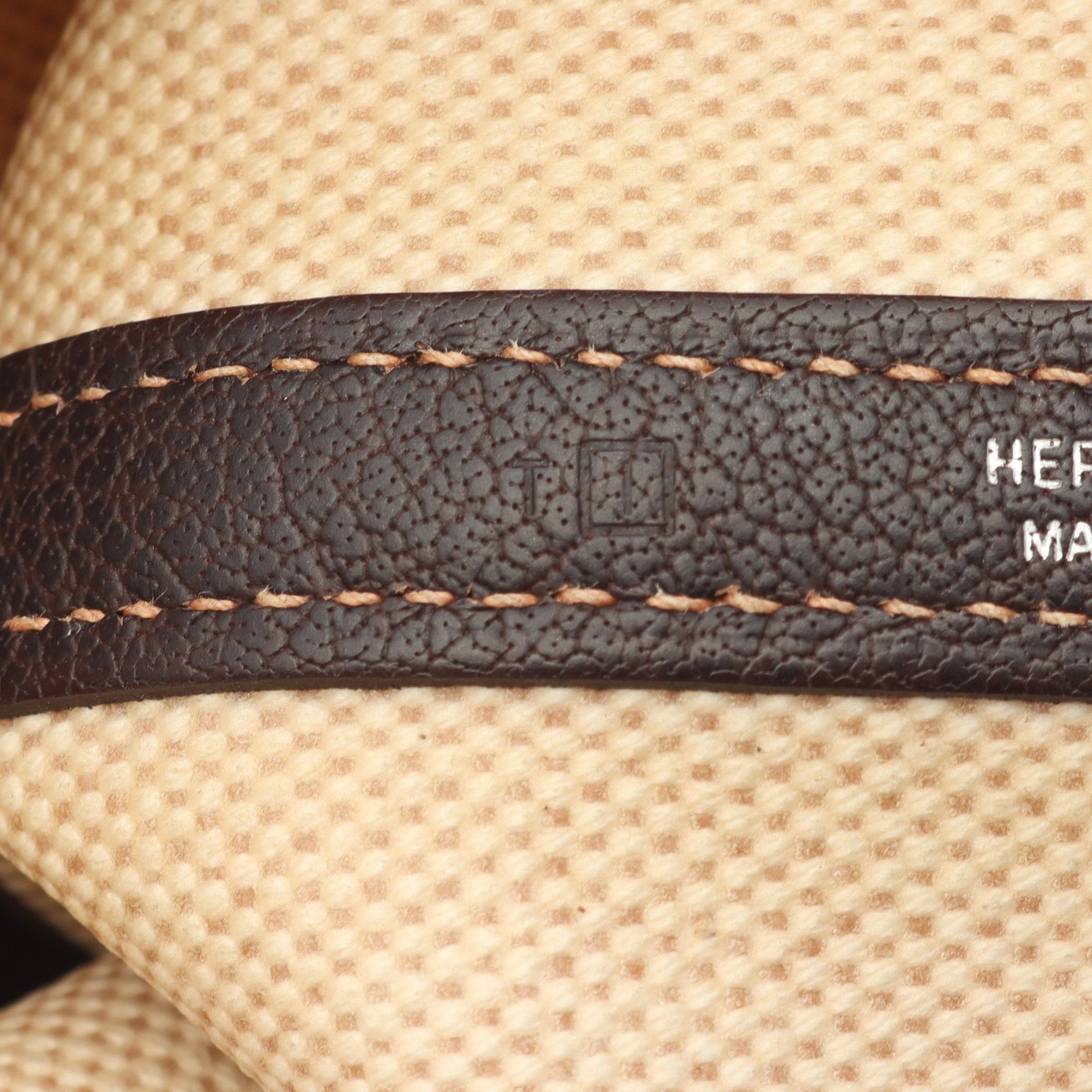 Hermes Hermes Garden Party Pm Handbag Tote Bag Toile Ash Leather Light Beige Dark Brown Silver Hardware □I Stamp (Manufactured Around 2005) Size ONE SIZE - 5 Thumbnail