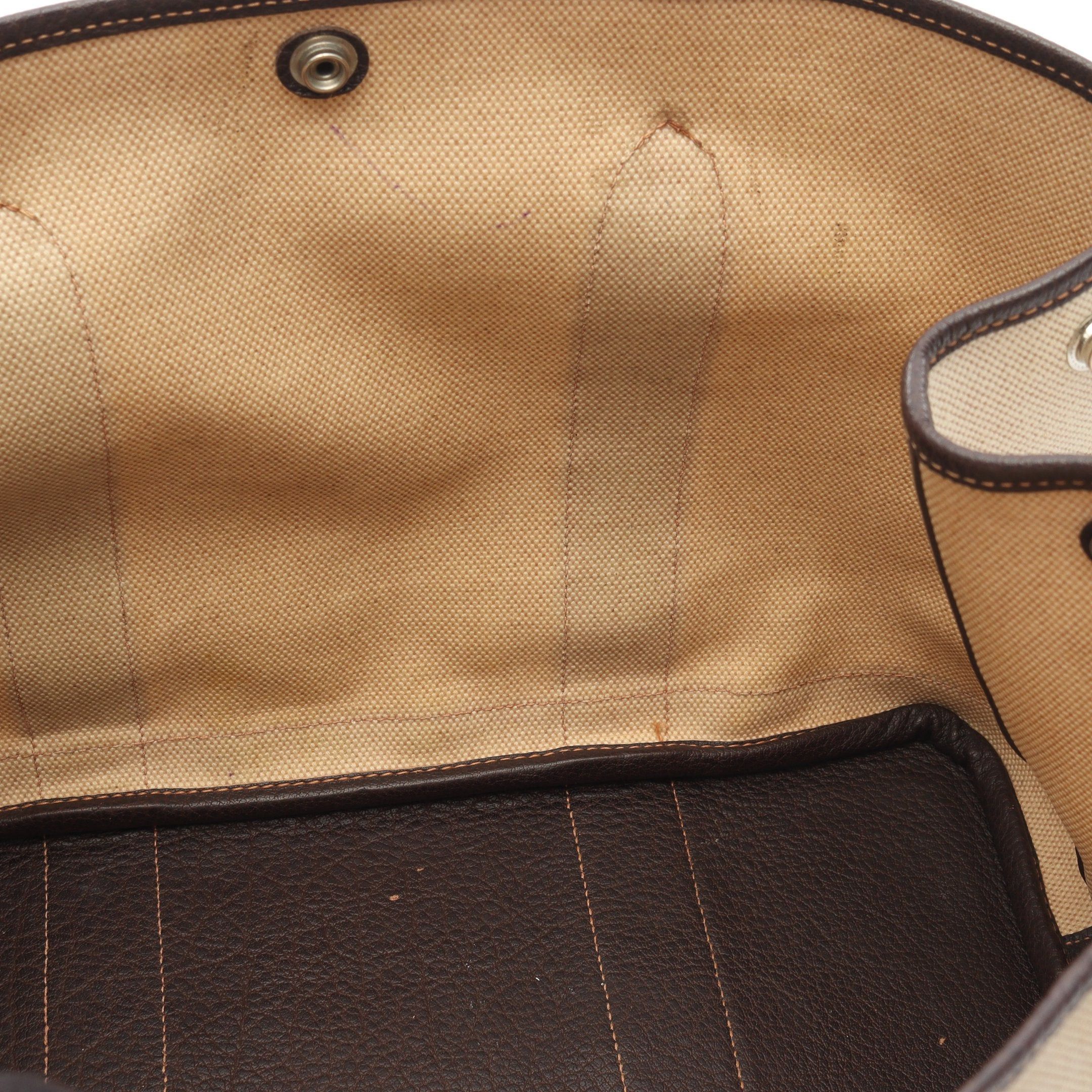 Hermes Hermes Garden Party Pm Handbag Tote Bag Toile Ash Leather Light Beige Dark Brown Silver Hardware □I Stamp (Manufactured Around 2005) Size ONE SIZE - 8 Thumbnail