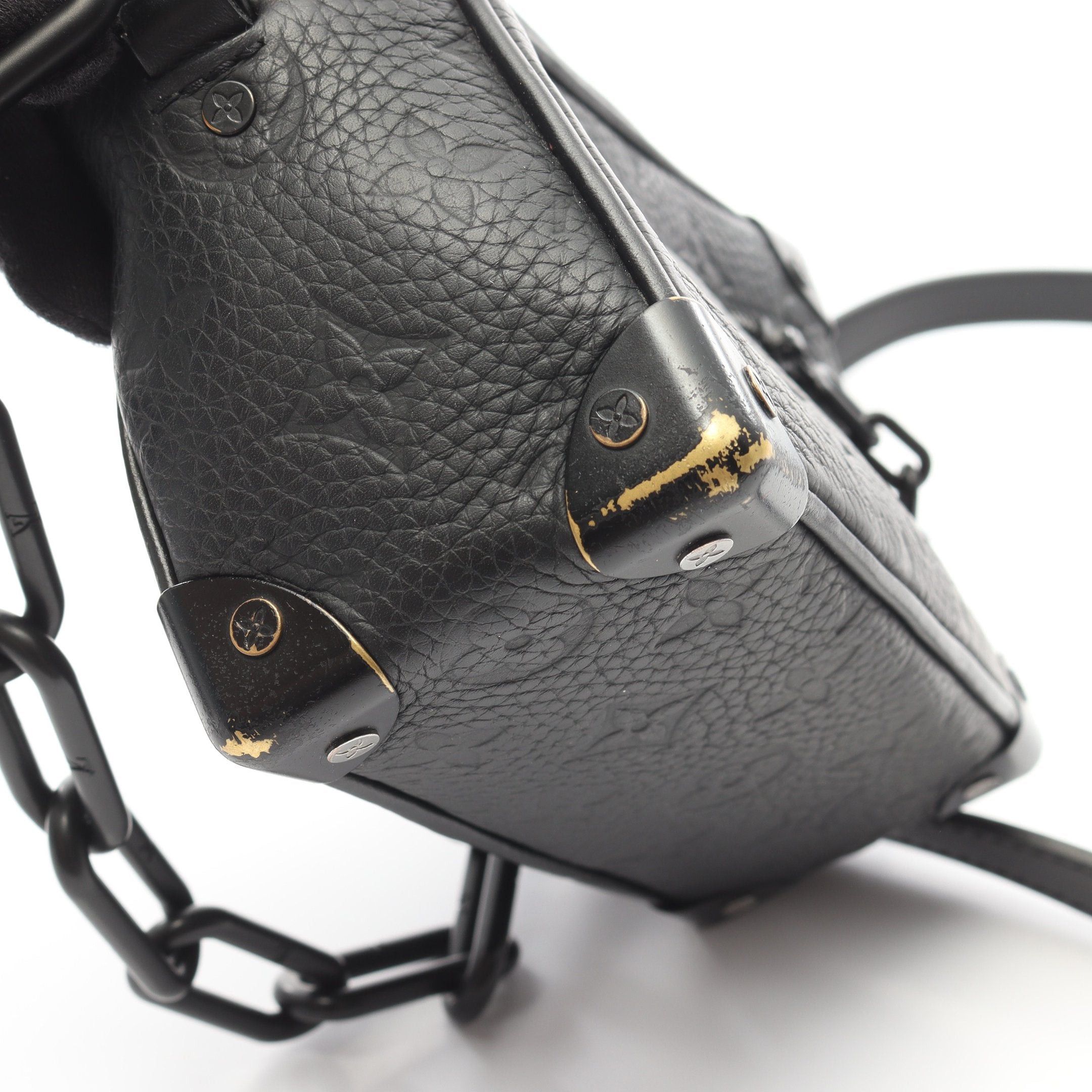 Louis Vuitton Louis Vuitton Mini Soft Trunk Monogram Taurillon Noir Chain Shoulder Bag Leather Black Size ONE SIZE - 8 Thumbnail