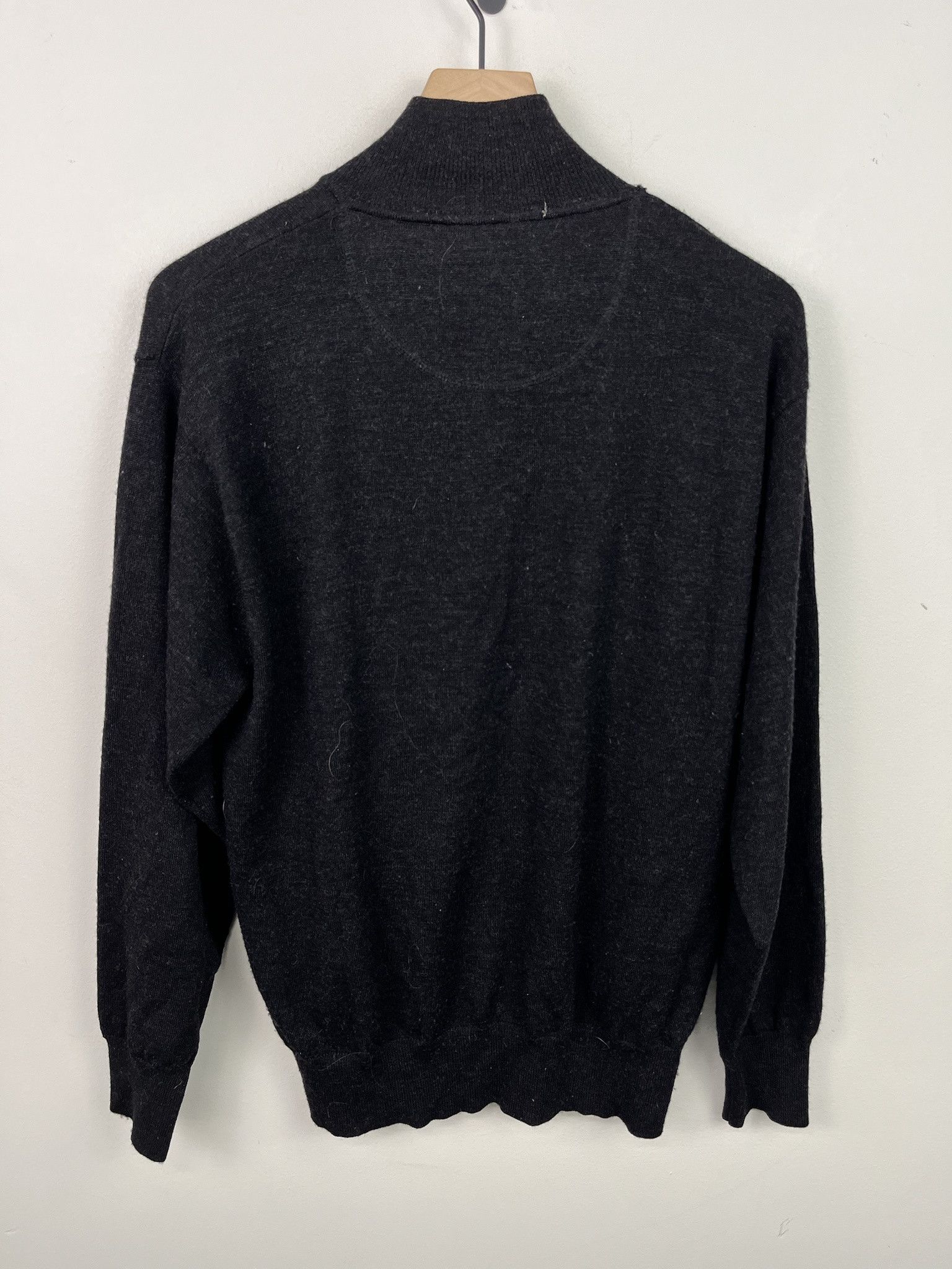 Orvis Vintage 90s Orvis Quarterzip Leather Accent Knit Swaeter Size M Size US M / EU 48-50 / 2 - 4 Thumbnail