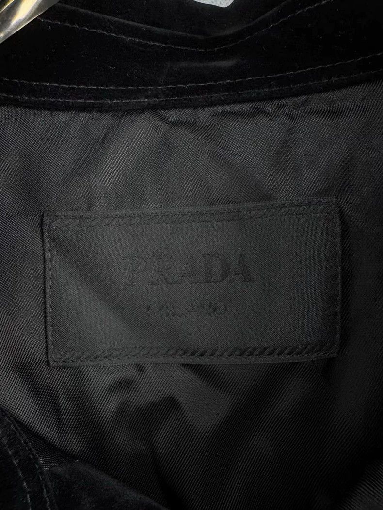 Prada Prada Velvet Jacket with Triangle Logo Size US S / EU 44-46 / 1 - 4 Thumbnail