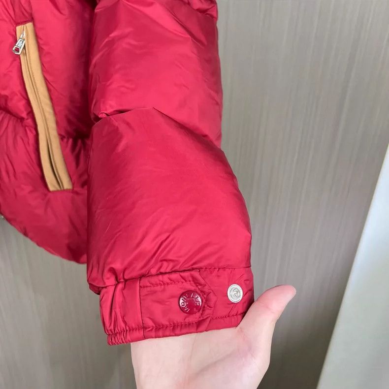 Moncler Moncler Red Kitinen Logo Down Jacket Size US M / EU 48-50 / 2 - 6 Thumbnail