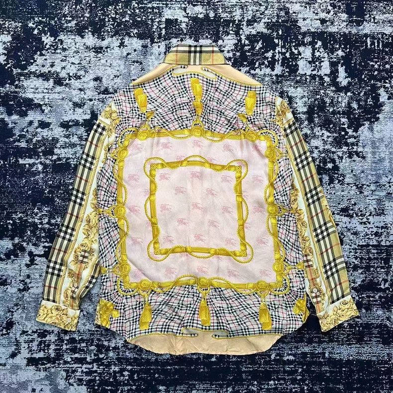 Burberry Burberry Floral Check Silk Shirt Size US M / EU 48-50 / 2 - 4 Thumbnail