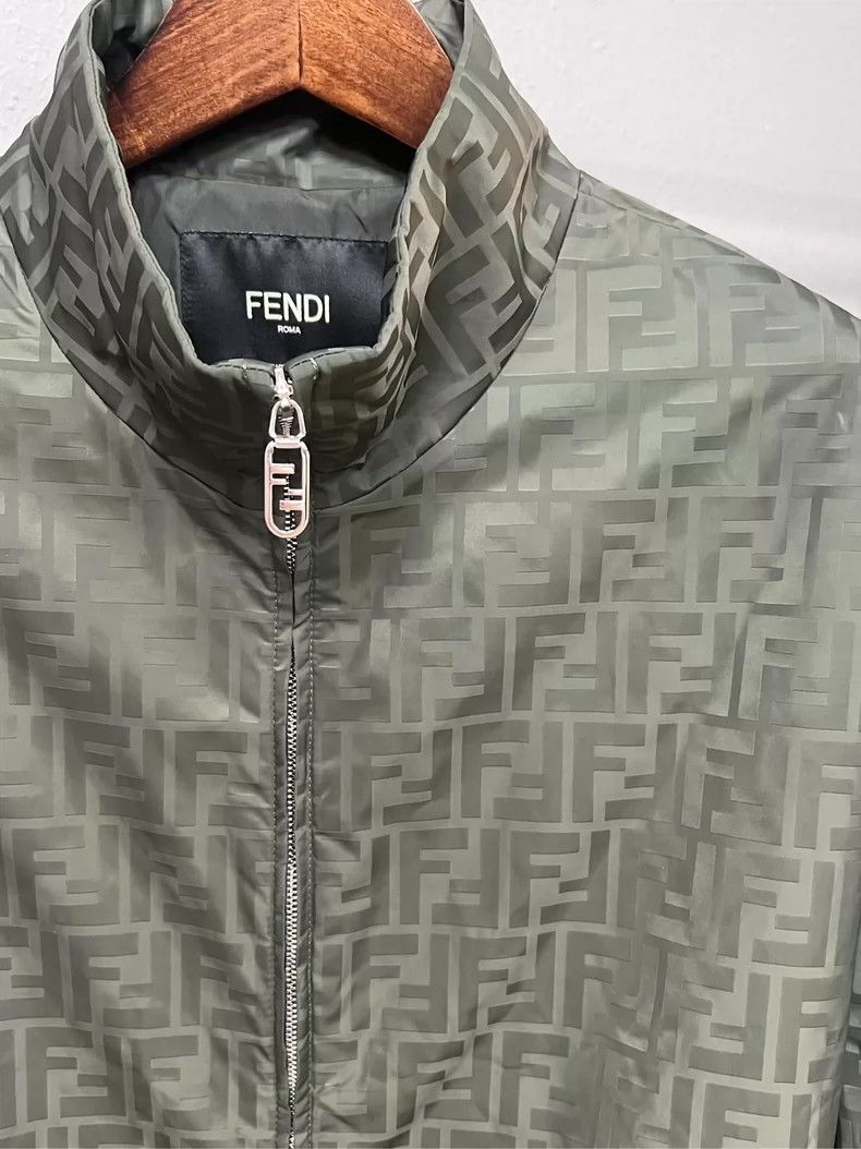 Fendi Fendi Military Green Printed Jacket Size US L / EU 52-54 / 3 - 3 Thumbnail