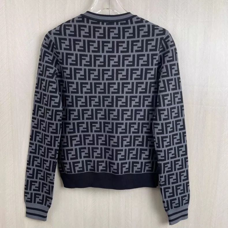 Fendi Fendi Knit Long Sleeve Sweater in Black Gray Size US M / EU 48-50 / 2 - 3 Thumbnail
