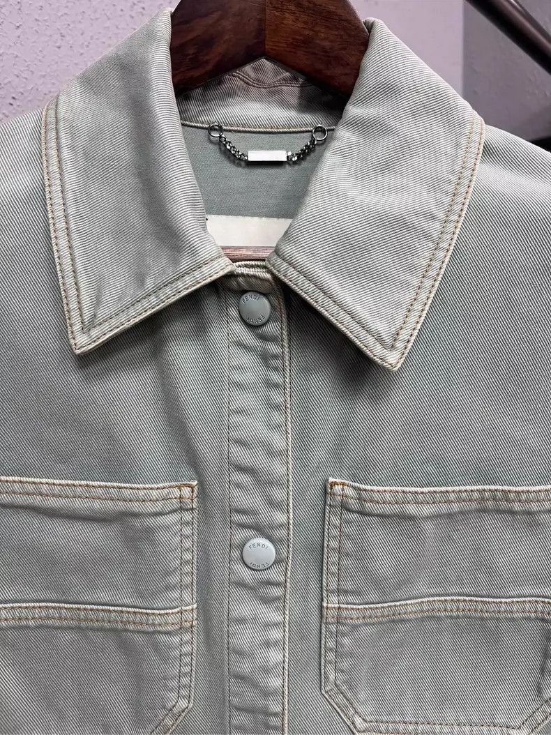 Fendi Fendi Washed Leather Denim Jacket Size 36 Size US S / EU 44-46 / 1 - 3 Thumbnail