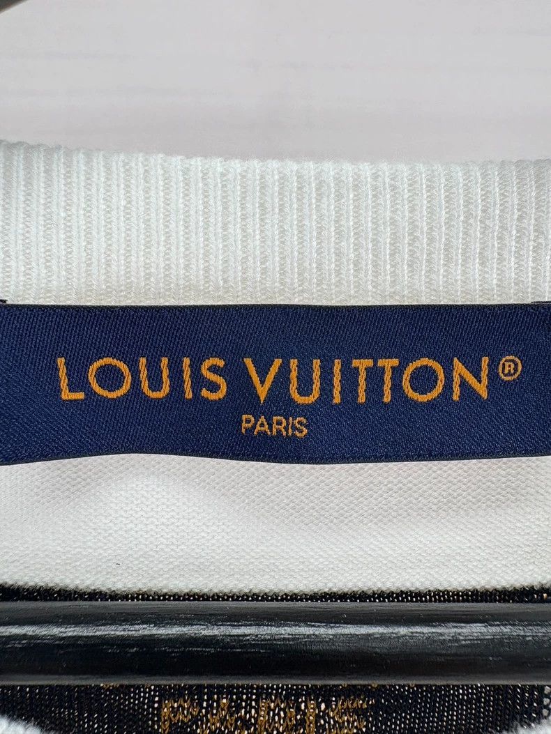 Louis Vuitton Louis Vuitton White Pink Logo Short Sleeve Shirt Size US L / EU 52-54 / 3 - 5 Thumbnail