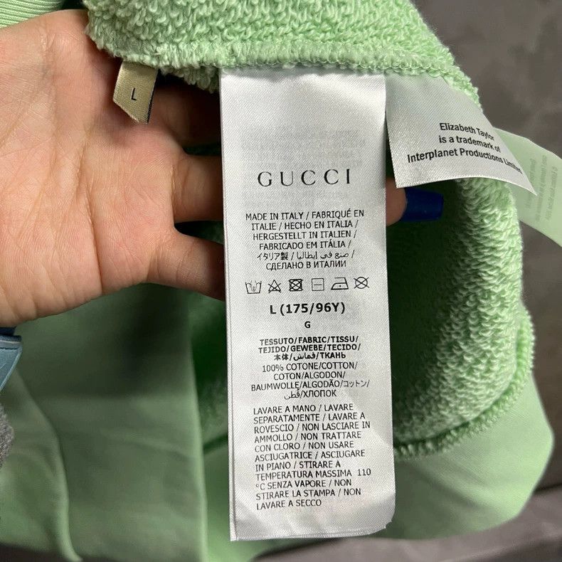 Gucci Gucci Green Logo Print Long Sleeve Sweatshirt Size US L / EU 52-54 / 3 - 4 Thumbnail