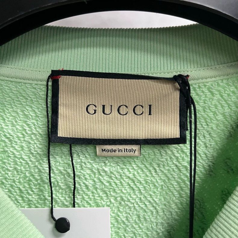 Gucci Gucci Green Logo Print Long Sleeve Sweatshirt Size US L / EU 52-54 / 3 - 2 Thumbnail