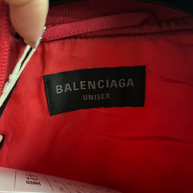 Balenciaga Balenciaga Red Logo Print Button-Up Jacket Size US XXS / EU 40 - 2 Thumbnail