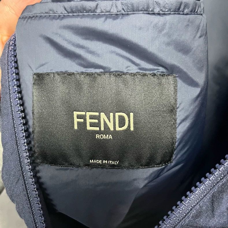 Fendi Fendi Blue Logo Hooded Jacket Size US M / EU 48-50 / 2 - 4 Thumbnail