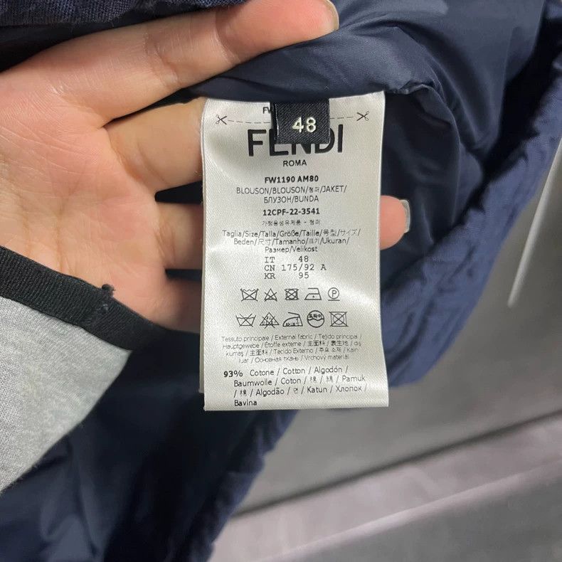 Fendi Fendi Blue Logo Hooded Jacket Size US M / EU 48-50 / 2 - 3 Thumbnail