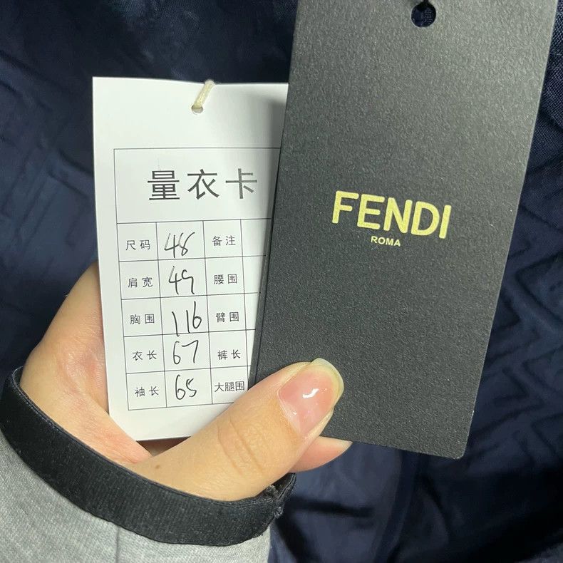 Fendi Fendi Blue Logo Hooded Jacket Size US M / EU 48-50 / 2 - 2 Thumbnail