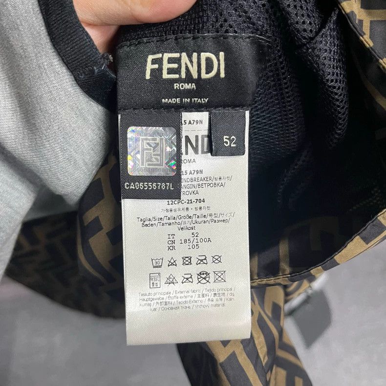 Fendi Fendi Brown Vintage FF Print Zip Jacket Size US L / EU 52-54 / 3 - 3 Thumbnail