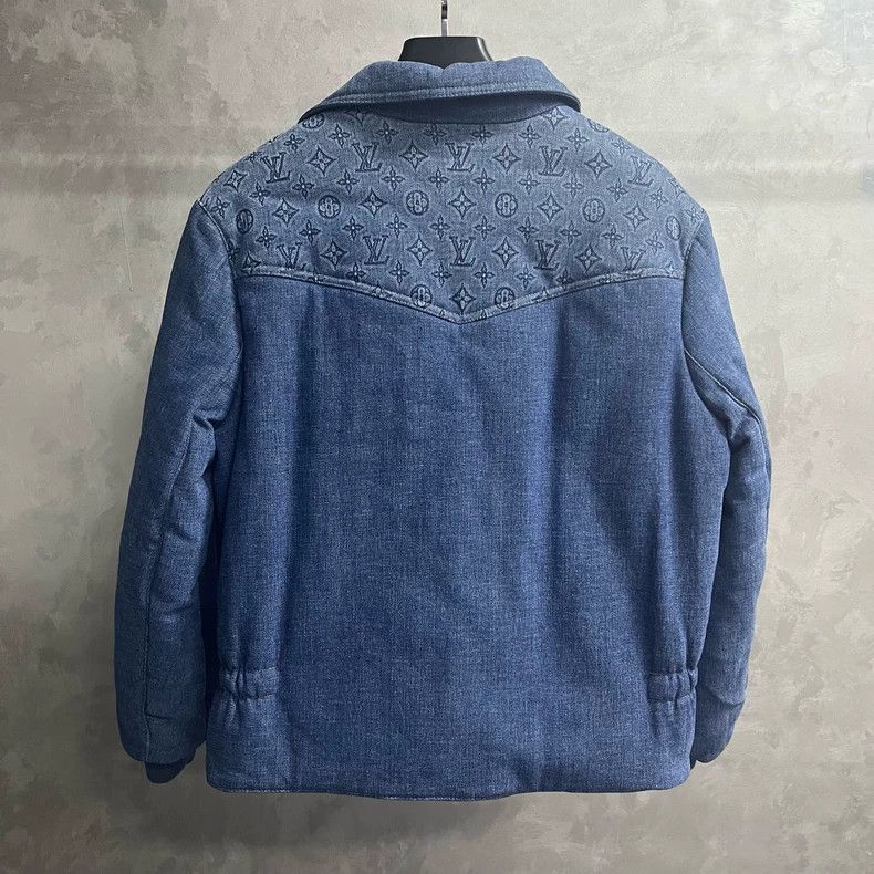 Louis Vuitton Louis Vuitton Blue Logo Denim Jacket Size US L / EU 52-54 / 3 - 5 Thumbnail