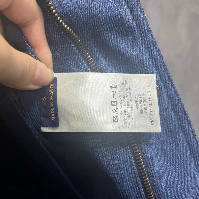 Louis Vuitton Louis Vuitton Blue Logo Denim Jacket Size US L / EU 52-54 / 3 - 3 Thumbnail