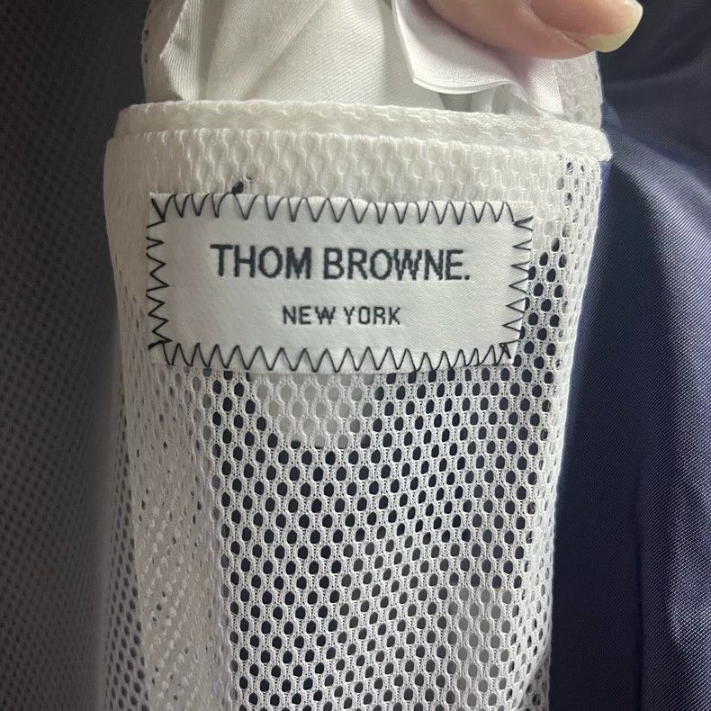 Thom Browne Thom Browne Navy Stripe Trench Jacket Size US L / EU 52-54 / 3 - 3 Thumbnail