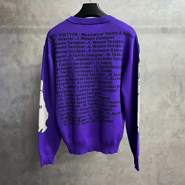 Louis Vuitton Louis Vuitton Purple Cartoon Graphic Sweater Size US XXL / EU 58 / 5 - 5 Thumbnail