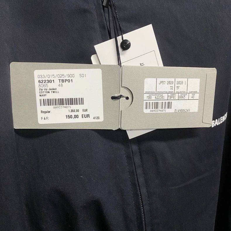 Balenciaga Balenciaga Black and White Jacket with Logo Size US L / EU 52-54 / 3 - 6 Thumbnail
