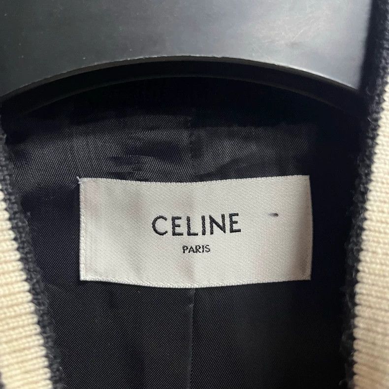 Celine Celine Black Baseball Jacket with Logo Size US L / EU 52-54 / 3 - 2 Thumbnail