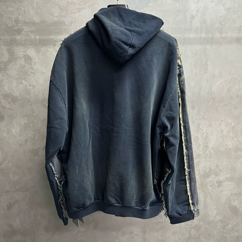 Balenciaga Blue Button-Up Hooded Oversized Jacket Size US M / EU 48-50 / 2 - 5 Thumbnail