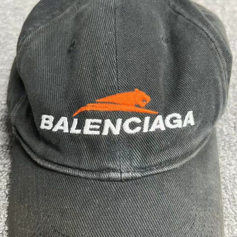 Balenciaga Balenciaga Black Letter Embroidered Baseball Cap Size ONE SIZE - 2 Thumbnail
