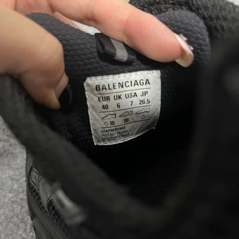 Balenciaga Balenciaga Black Mesh Low Top Sneakers Size US 7 / EU 40 - 4 Thumbnail
