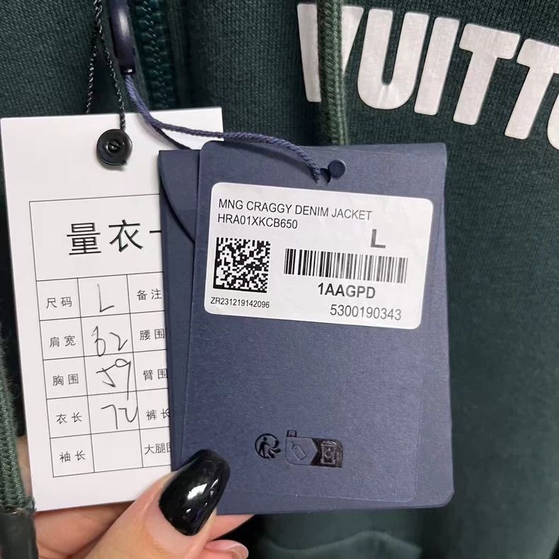 Louis Vuitton Louis Vuitton Green Denim Hooded Jacket Size US L / EU 52-54 / 3 - 4 Thumbnail