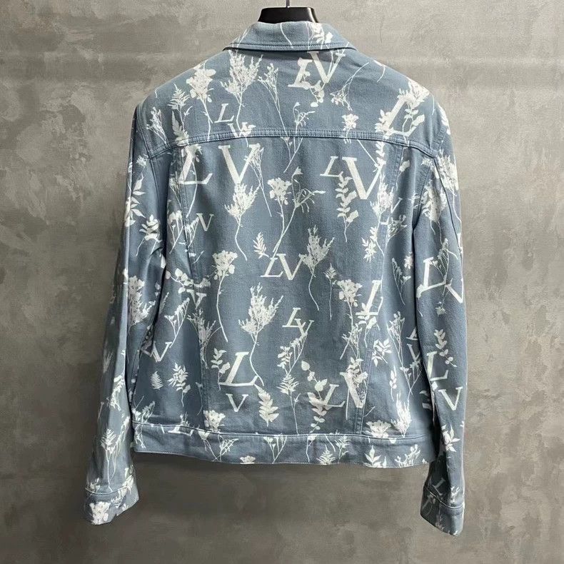 Louis Vuitton Louis Vuitton Blue Denim Jacket with Logo Size US L / EU 52-54 / 3 - 3 Thumbnail