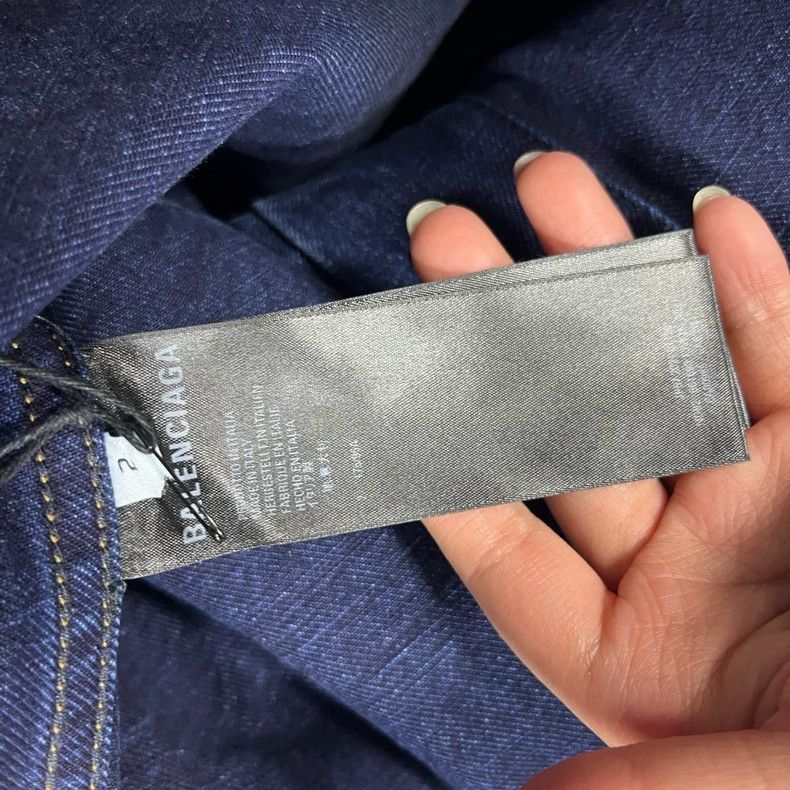 Balenciaga Blue Denim Jacket with FBI Logo Size US M / EU 48-50 / 2 - 5 Thumbnail