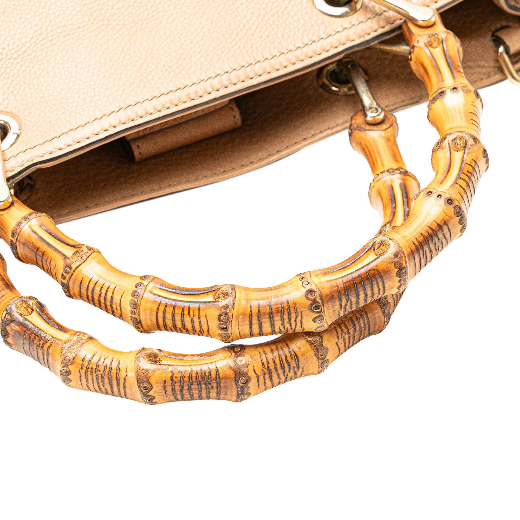 Gucci Gucci Medium Calfskin Bamboo Shopper Satchel Size ONE SIZE - 10 Thumbnail