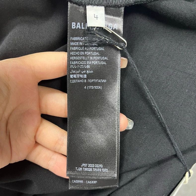 Balenciaga Balenciaga Black Logo Short Sleeve T-Shirt Size US M / EU 48-50 / 2 - 5 Thumbnail
