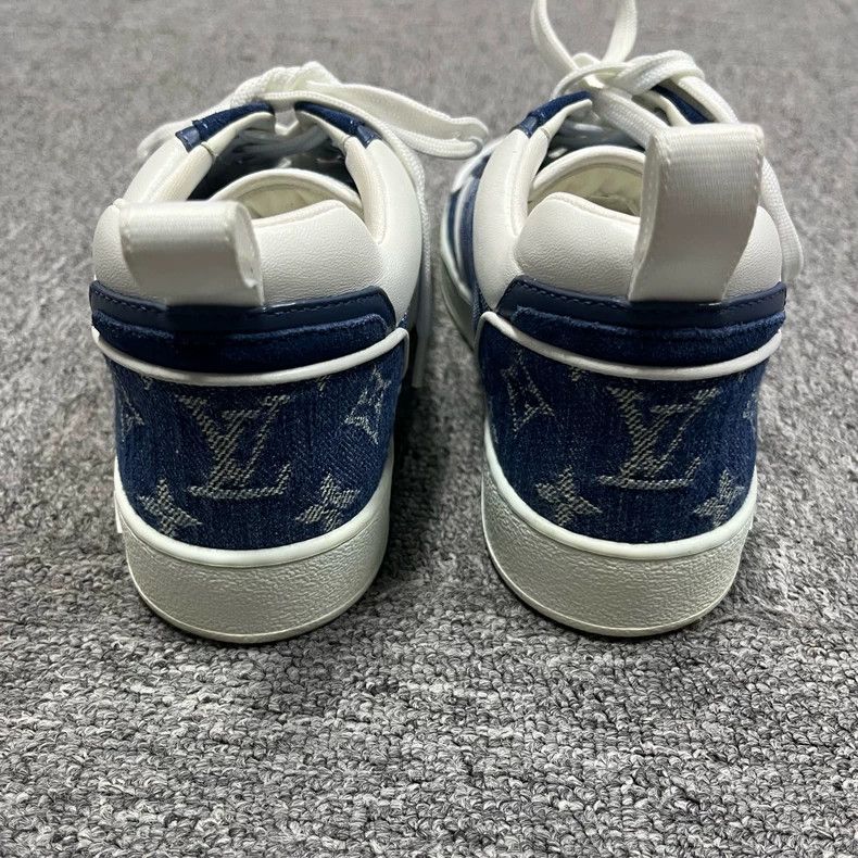 Louis Vuitton Louis Vuitton Blue Canvas Casual Sneakers Size US 6 / EU 39 - 3 Thumbnail