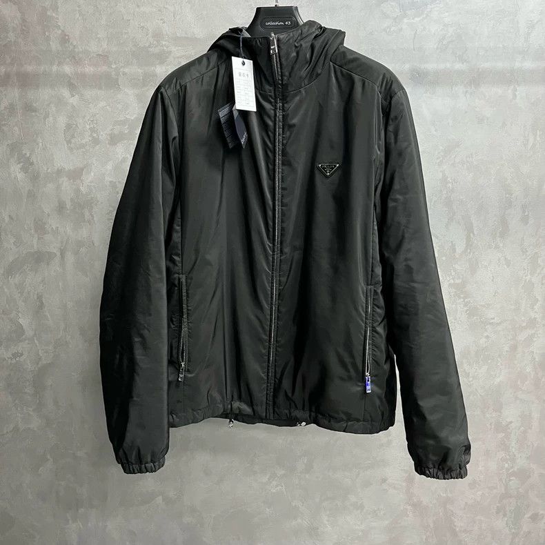 Prada Prada Black Hooded Zip Jacket Size US XXL / EU 58 / 5 - 4 Thumbnail