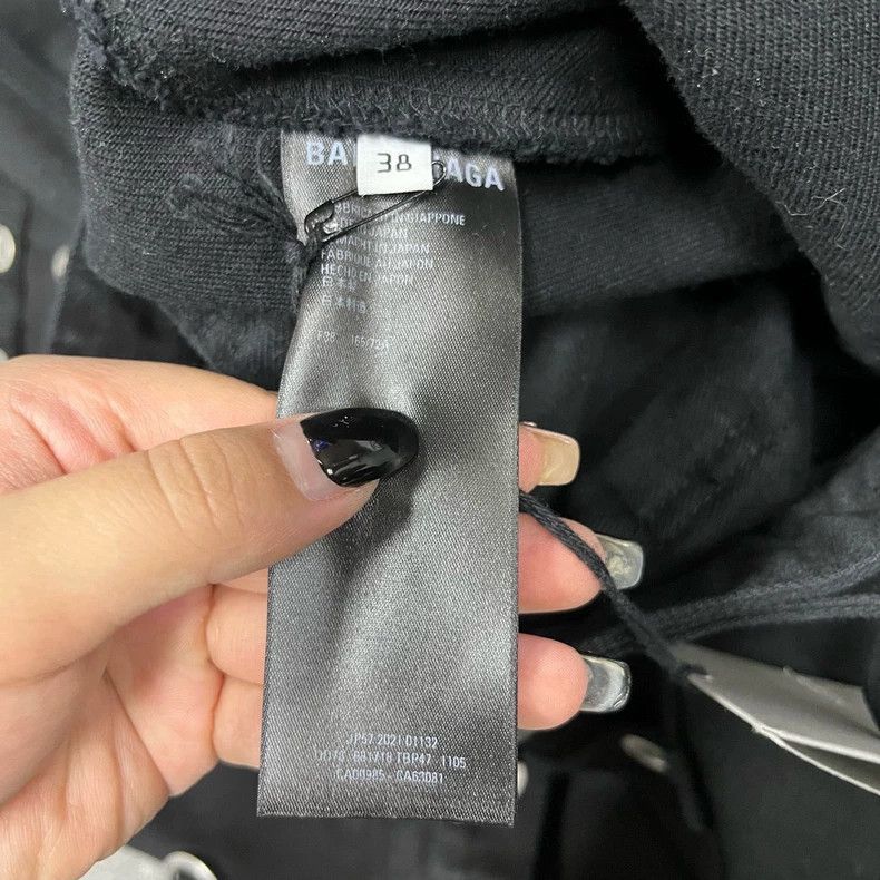 Balenciaga Balenciaga Black Denim Skirt with Metal Details Size US 38 / EU 54 - 6 Thumbnail