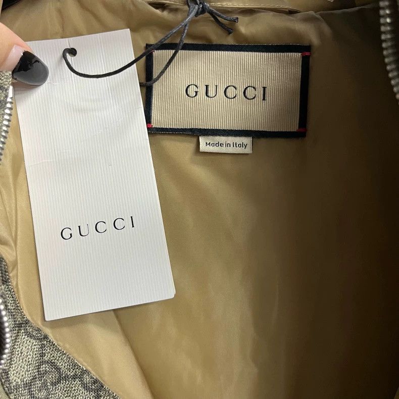 Gucci Gucci Khaki Full Print Hooded Jacket Size US L / EU 52-54 / 3 - 2 Thumbnail