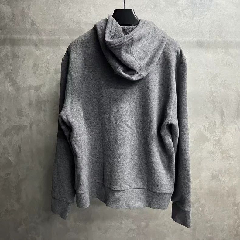 Thom Browne Gray Classic Striped Pocket Hoodie by Thom Browne Size US M / EU 48-50 / 2 - 6 Thumbnail
