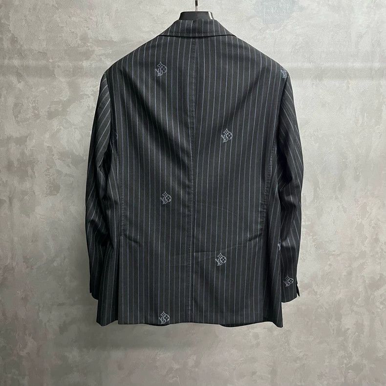 Louis Vuitton Black Striped Long Sleeve Suit Jacket Size US L / EU 52-54 / 3 - 5 Thumbnail