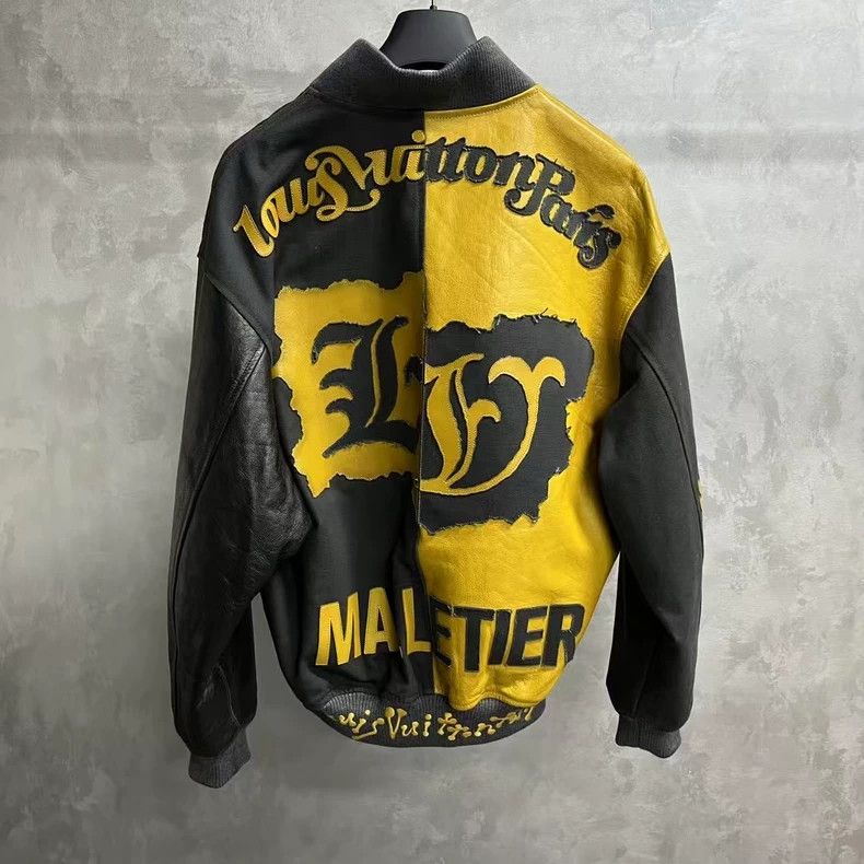 Louis Vuitton Louis Vuitton Black and Yellow Bomber Jacket Size US M / EU 48-50 / 2 - 5 Thumbnail