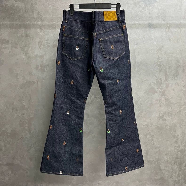 Louis Vuitton Louis Vuitton Blue Denim Flared Pants Size US 28 / EU 44 - 6 Thumbnail