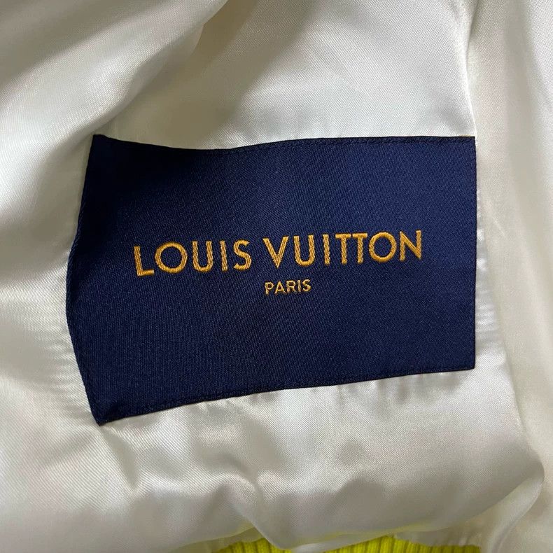 Louis Vuitton Yellow Logo Print Baseball Jacket Size US L / EU 52-54 / 3 - 4 Thumbnail